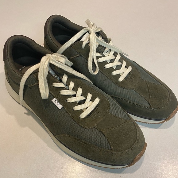 Toms Other - TOMS WYNDON NWOT Sneaker Jogger Waffle Green Rubber Bottom Mens Size 11.5